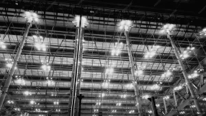 LED fluorescent tube replacement in a commercial office ceiling